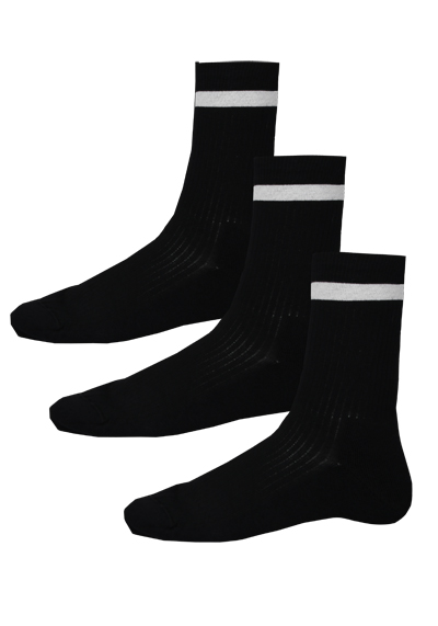 Produktbild f�r 'HIRSCH SPORTS Socken 3er Pack lang GERRIT Frottier schwarz'