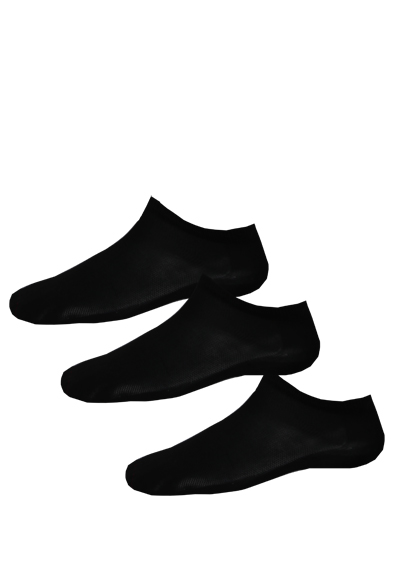 HIRSCH 1928 Sneakersocken 3er Pack feinste Schlappeseide schwarz