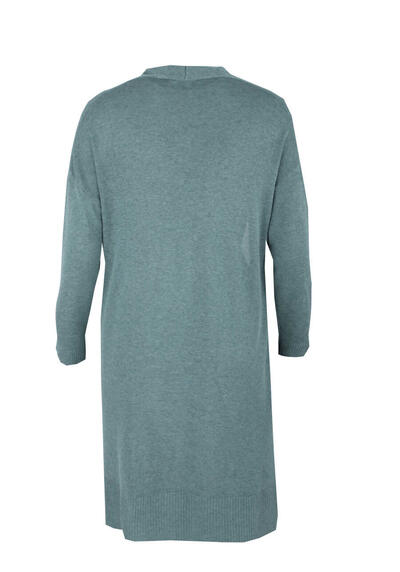 Produktbild fr 'INDI & COLD Cardigan Langarm offener Kragen Taschen Viskose jadegrn'