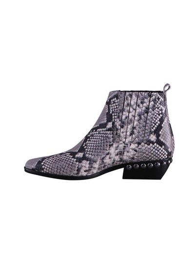 Produktbild fr 'KENNEL&SCHMENGER Boots FIBI Leder Reptilprgung Muster grau/schwarz'