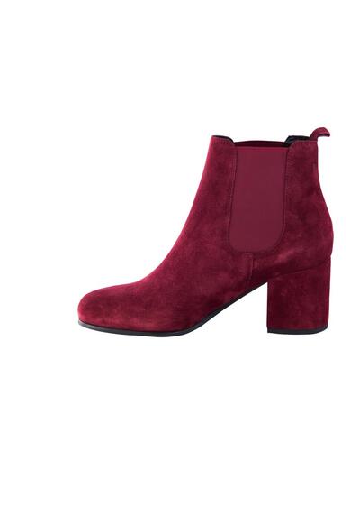 Produktbild fr 'KENNEL&SCHMENGER Stiefelette Veloursleder Stretcheinsatz dunkelrot'