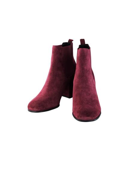 Produktbild fr 'KENNEL&SCHMENGER Stiefelette Veloursleder Stretcheinsatz dunkelrot'