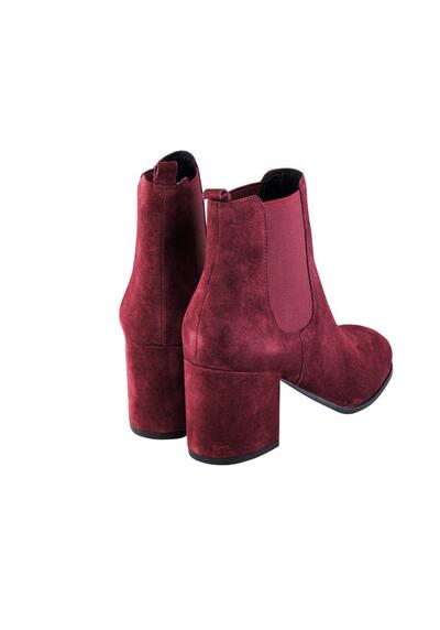 Produktbild fr 'KENNEL&SCHMENGER Stiefelette Veloursleder Stretcheinsatz dunkelrot'