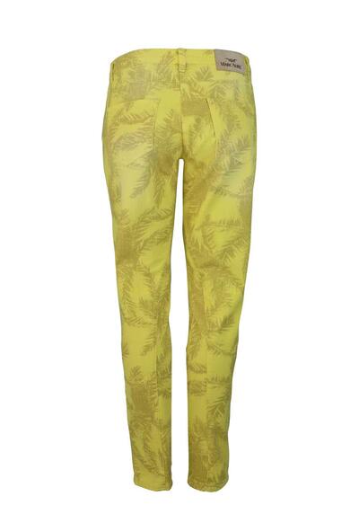 Produktbild fr 'MARC AUREL Straight Hose Allover Druck Destroy Muster gelb/hellbraun'