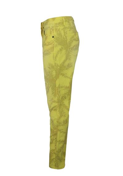 Produktbild fr 'MARC AUREL Straight Hose Allover Druck Destroy Muster gelb/hellbraun'