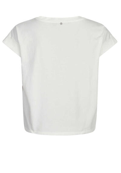 Produktbild fr 'MARC AUREL T-Shrit Halbarm Rundhals Front-Print wei'