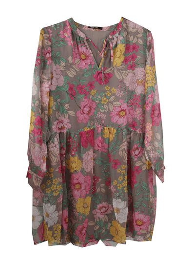 MARC AUREL Kleid M rosa RH-45/25/90-LA-Blumen 6814/1012/24641/65461