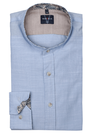 Produktbild f&uuml;r 'MARVELIS Casual Hemd Langarm Stehkragen hellblau'