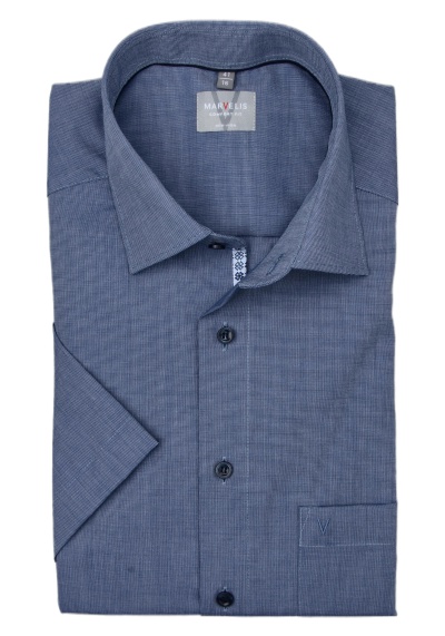 Produktbild für 'MARVELIS Comfort Fit Hemd Halbarm New Kent Kragen rauchblau'