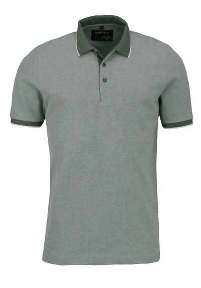 MARVELIS Halbarm Poloshirt gekn�pfter Kragen Pique oliv