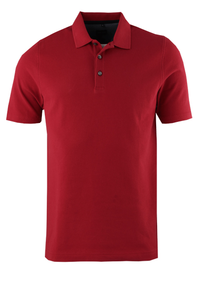 Produktbild für 'MARVELIS Halbarm Poloshirt geknpfter Kragen Pique weinrot'