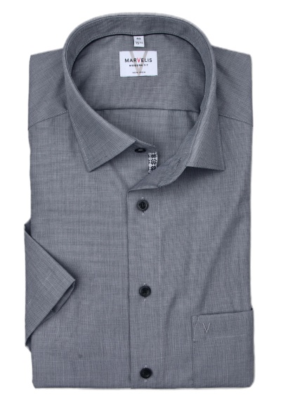 Produktbild für 'MARVELIS Modern Fit Hemd Halbarm New Kent Kragen grau'