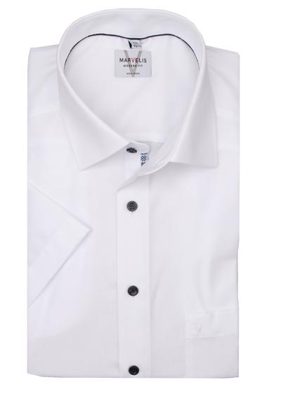 Produktbild für 'MARVELIS Modern Fit Hemd Halbarm New Kent Kragen wei'