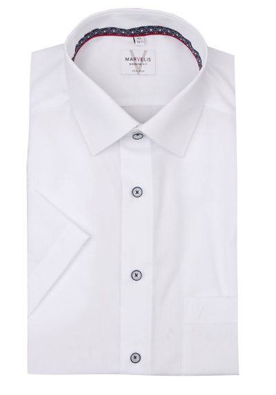Produktbild für 'MARVELIS Modern Fit Hemd Halbarm New Kent Kragen wei'