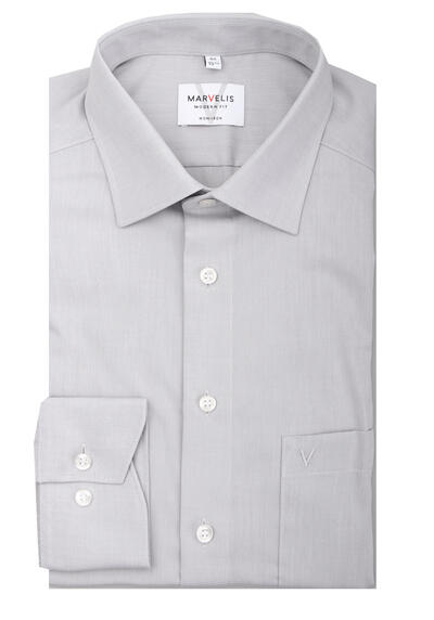 Produktbild f&uuml;r 'MARVELIS Modern Fit Hemd Langarm New Kent Kragen Chambray mittelgrau'