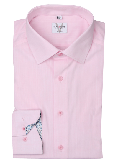 Produktbild für 'MARVELIS Modern Fit Hemd Langarm New Kent Kragen rosa'