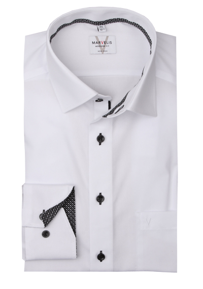 Produktbild für 'MARVELIS Modern Fit Hemd Langarm New Kent Kragen wei'