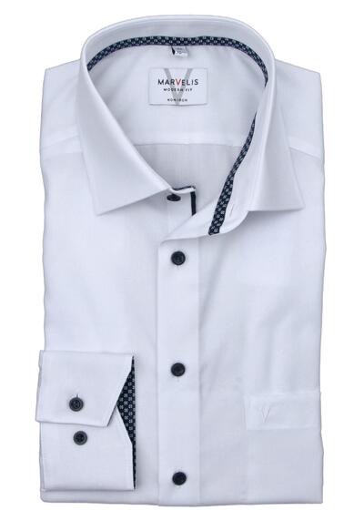 Produktbild für 'MARVELIS Modern Fit Hemd Langarm New Kent Kragen wei'