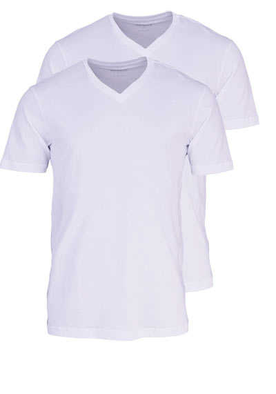 MARVELIS T-Shirt Doppelpack V-Ausschnitt weiß
