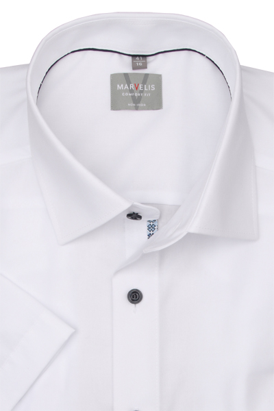 Produktbild fr 'MARVELIS Comfort Fit Hemd Halbarm New Kent Kragen wei'