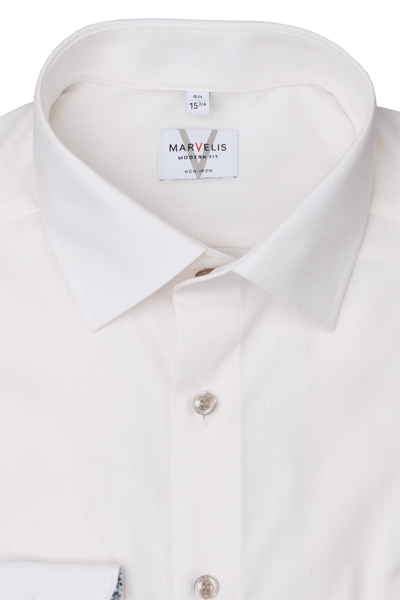 Produktbild fr 'MARVELIS Modern Fit Hemd extra langer Arm New Kent Kragen beige'