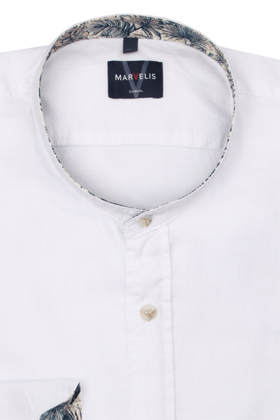 Produktbild f�r 'MARVELIS Casual Hemd Langarm Stehkragen wei�'