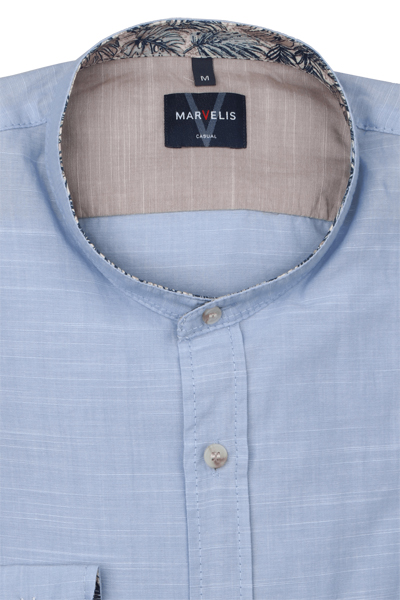 Produktbild f�r 'MARVELIS Casual Hemd Langarm Stehkragen hellblau'
