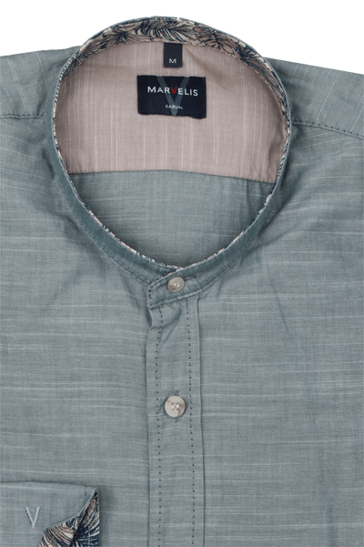 Produktbild f�r 'MARVELIS Casual Hemd Langarm Stehkragen gr�n'