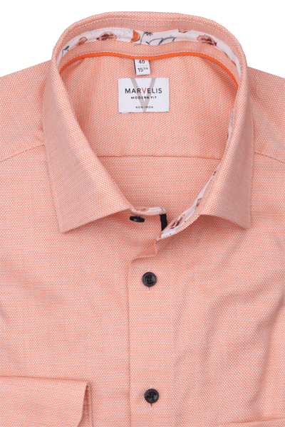 Produktbild f�r 'MARVELIS Comfort Fit Hemd Halbarm New Kent Kragen Struktur ocker'