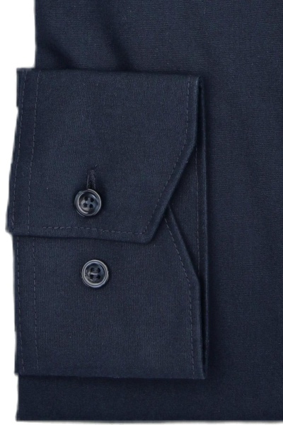 MARVELIS Modern Fit Hemd Langarm mit Brusttasche Popeline nachtblau