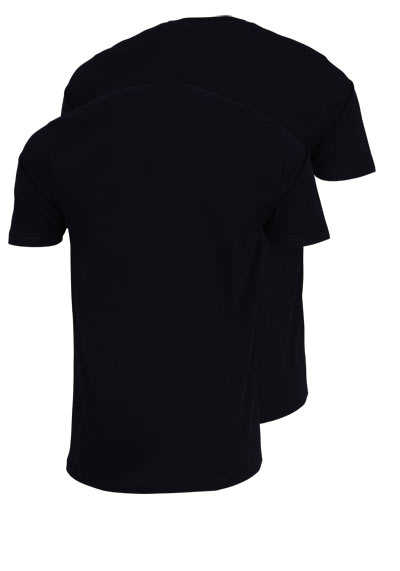 MARVELIS T-Shirt Doppelpack V-Ausschnitt schwarz