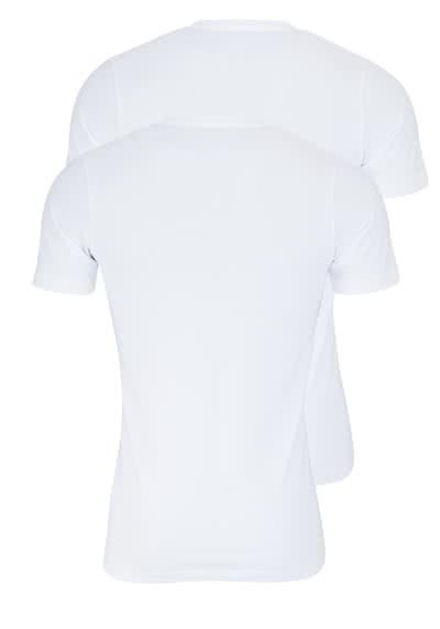 MARVELIS Body Fit T-Shirt Doppelpack V-Ausschnitt wei