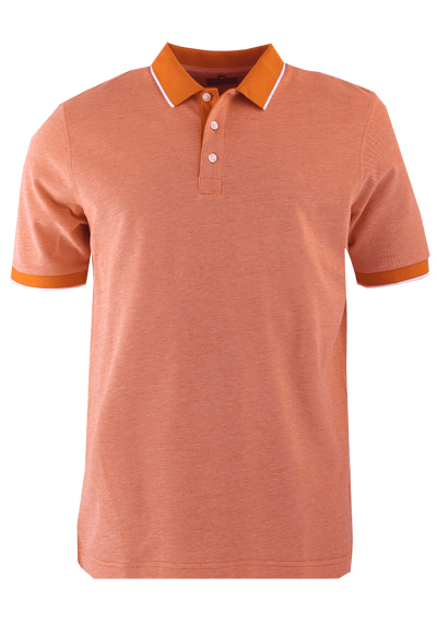 MARVELIS Halbarm Poloshirt geknpfter Kragen Pique apricot