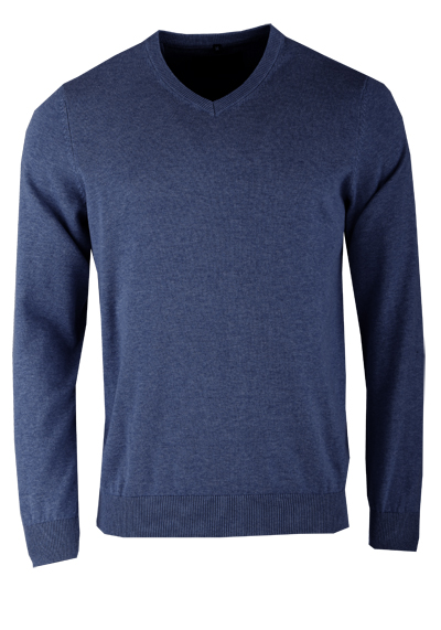 MARVELIS Strick Pullover Langarm V-Ausschnitt dunkelblau