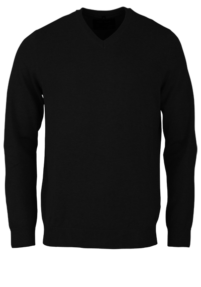 MARVELIS Strick Pullover Langarm V-Ausschnitt schwarz