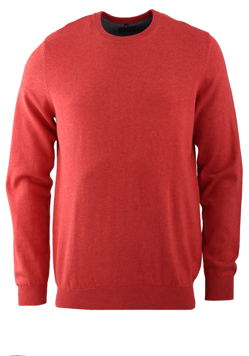 MARVELIS Strick Pullover Langarm Rundhals dunkelrot preisreduziert