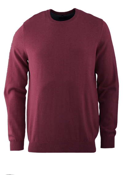 MARVELIS Strick Pullover Langarm Rundhals weinrot