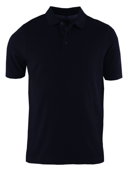 MARVELIS Halbarm Poloshirt geknpfter Kragen Pique nachtblau