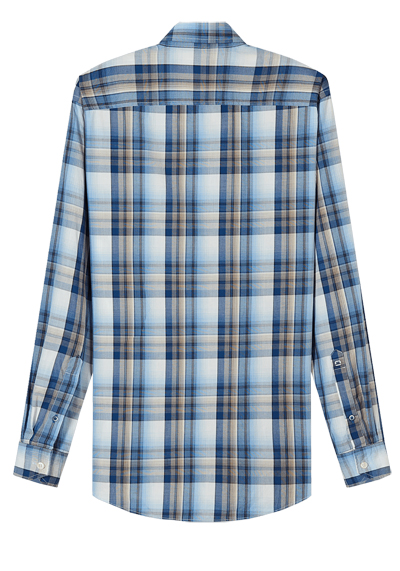 Produktbild f�r 'OLYMP Casual Hemd Langarm Button Down Kragen Karo dunkelblau'