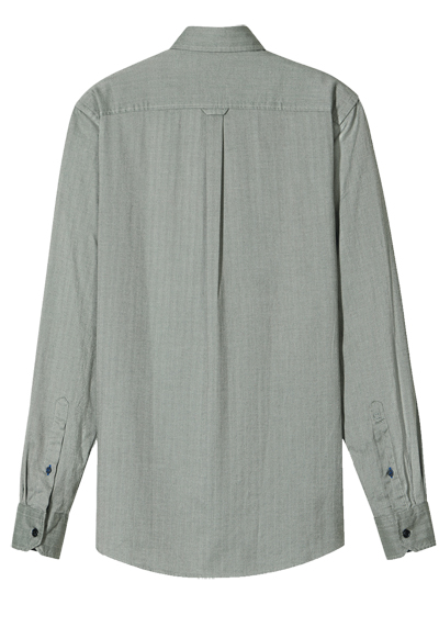 Produktbild f�r 'OLYMP Casual Hemd Langarm New Kent Kragen Fischgrat dunkelgr�n'