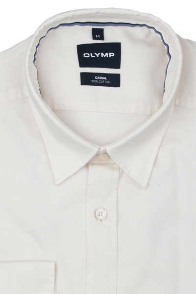 Produktbild f�r 'OLYMP Casual Hemd Langarm New Kent Kragen Muster wei�'