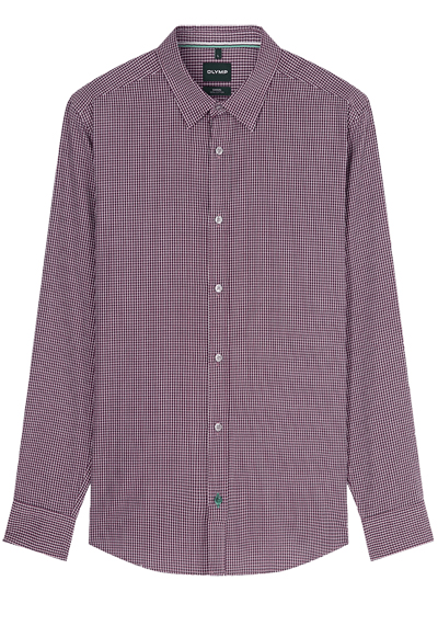 Produktbild f�r 'OLYMP Casual Hemd Langarm New Kent Kragen Muster rot'