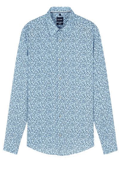 Produktbild f�r 'OLYMP Casual Hemd Langarm New Kent Kragen Muster hellblau'