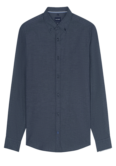 Produktbild f�r 'OLYMP Casual Hemd Langarm Button Down Kragen Struktur navy'