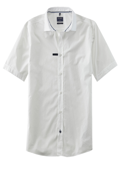 OLYMP Casual regular fit Hemd Halbarm New Kent Kragen Papertouch wei� preisreduziert