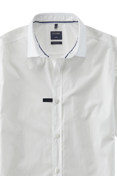 Produktbild f�r 'OLYMP Casual regular fit Hemd Halbarm New Kent Kragen Papertouch wei�'