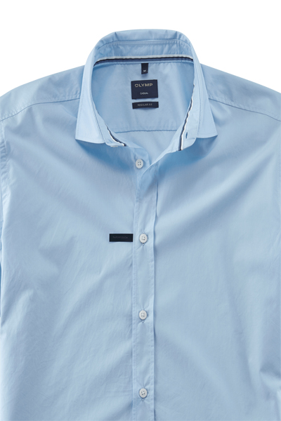 Produktbild f�r 'OLYMP Casual regular fit Hemd Halbarm New Kent Kragen Papertouch hellblau'