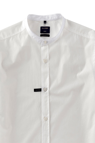 Produktbild fr 'OLYMP Casual regular fit Hemd Halbarm Stehkragen Papertouch wei'