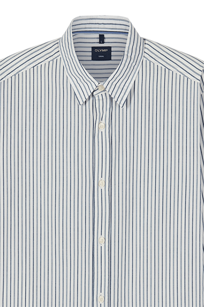 Produktbild f�r 'OLYMP Casual Hemd Langarm New Kent Kragen Streifen blau'