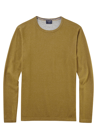 OLYMP Casual Strick Pullover Langarm Rundhals camel